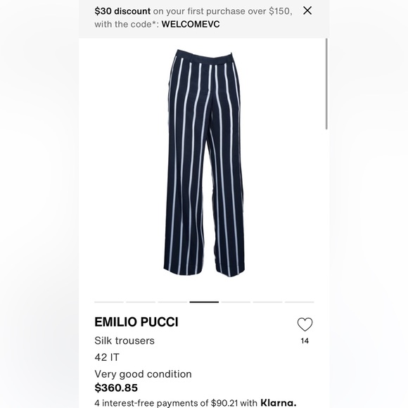 Emilio Pucci Silk Stripe Wide Leg Trouser - Picture 11 of 13